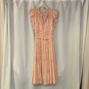 Karlie Pink and Yellow Maxi Dress